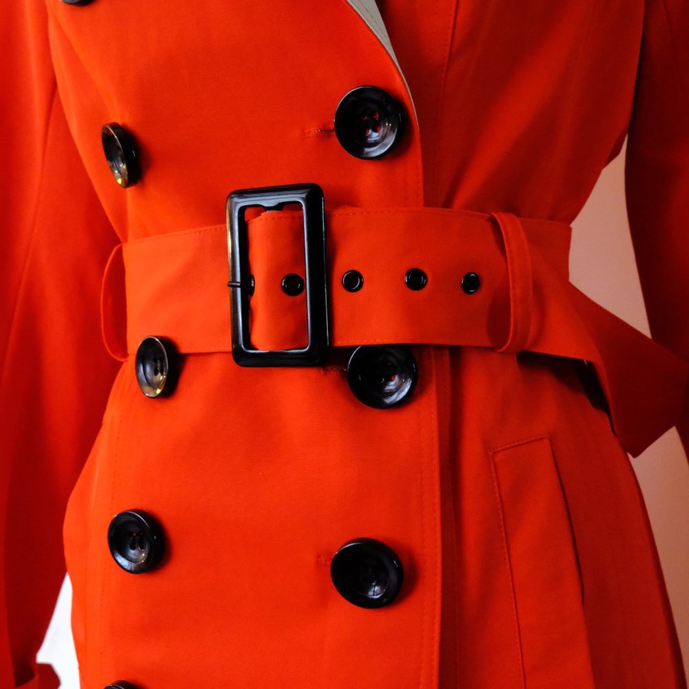 Cute Orange Carrott Trench Coat